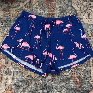VENUS Blue and Pink Flamingo Women's Shorts